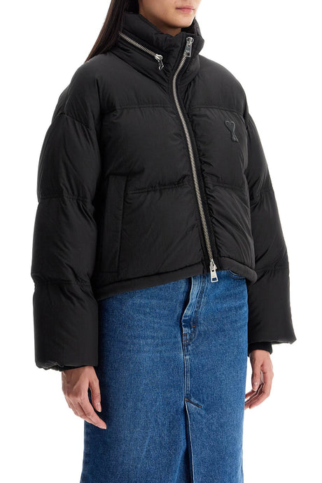 AMI PARIS Boxy Cut Down Jacket with Logo Patch - XS