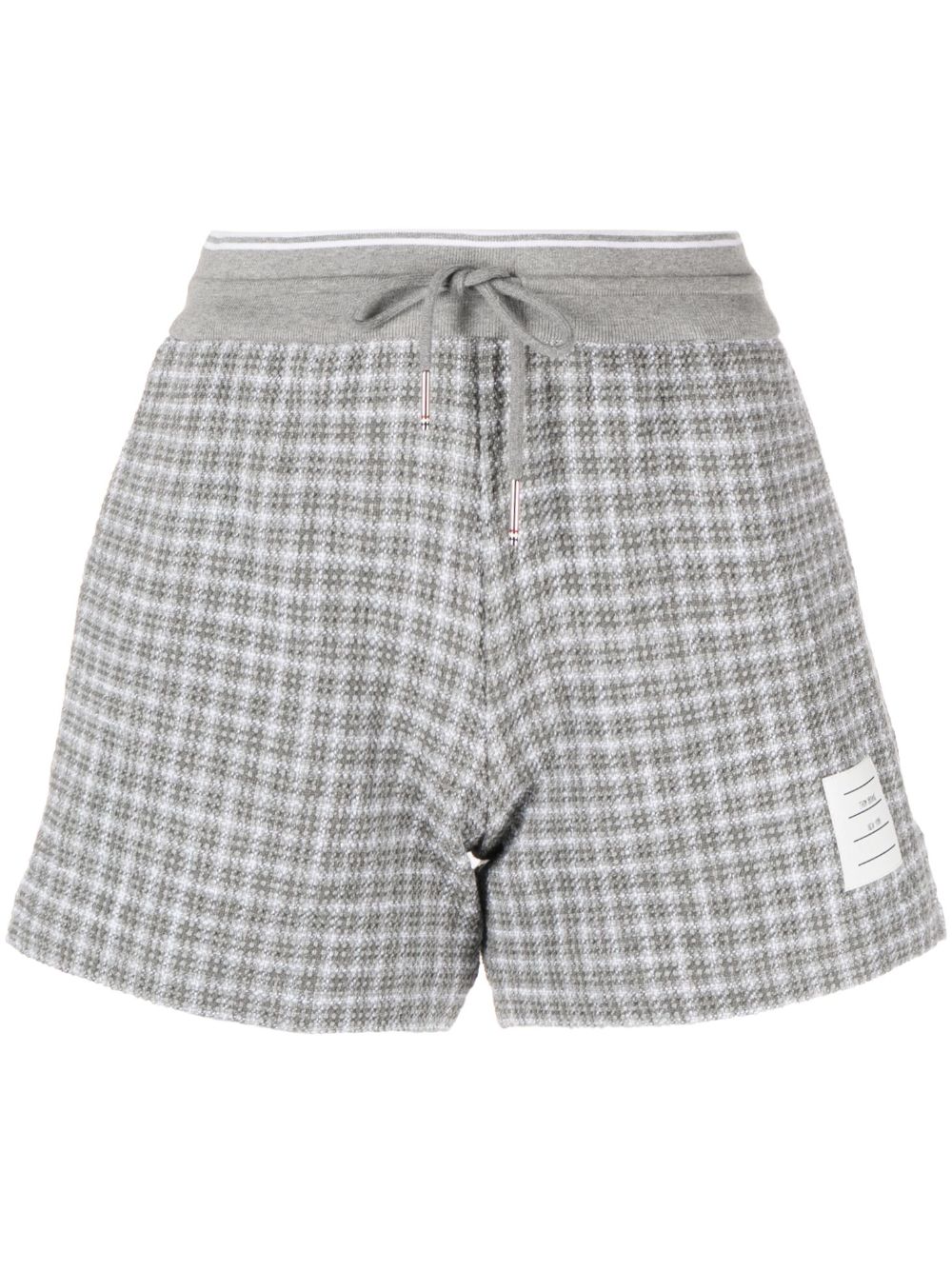 THOM BROWNE Checkered Mini Tweed Shorts