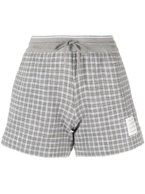 THOM BROWNE Checkered Mini Tweed Shorts