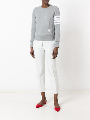 THOM BROWNE Women's 4-Bar Cotton Crewneck Sweatshirt