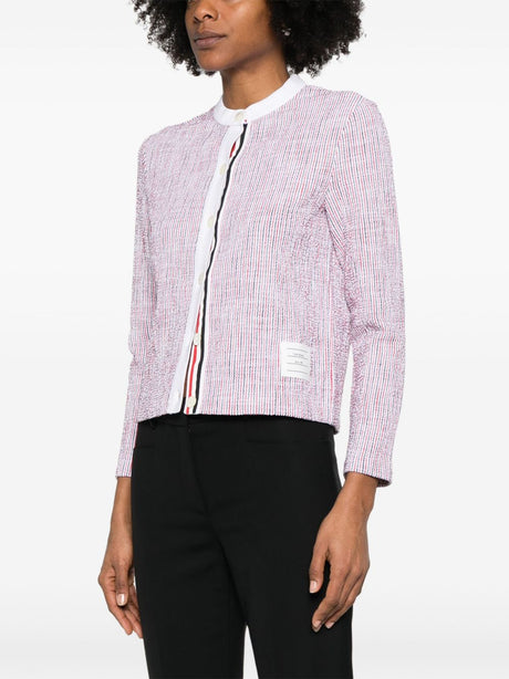 THOM BROWNE RWB Cotton Cardigan for Women - SS25