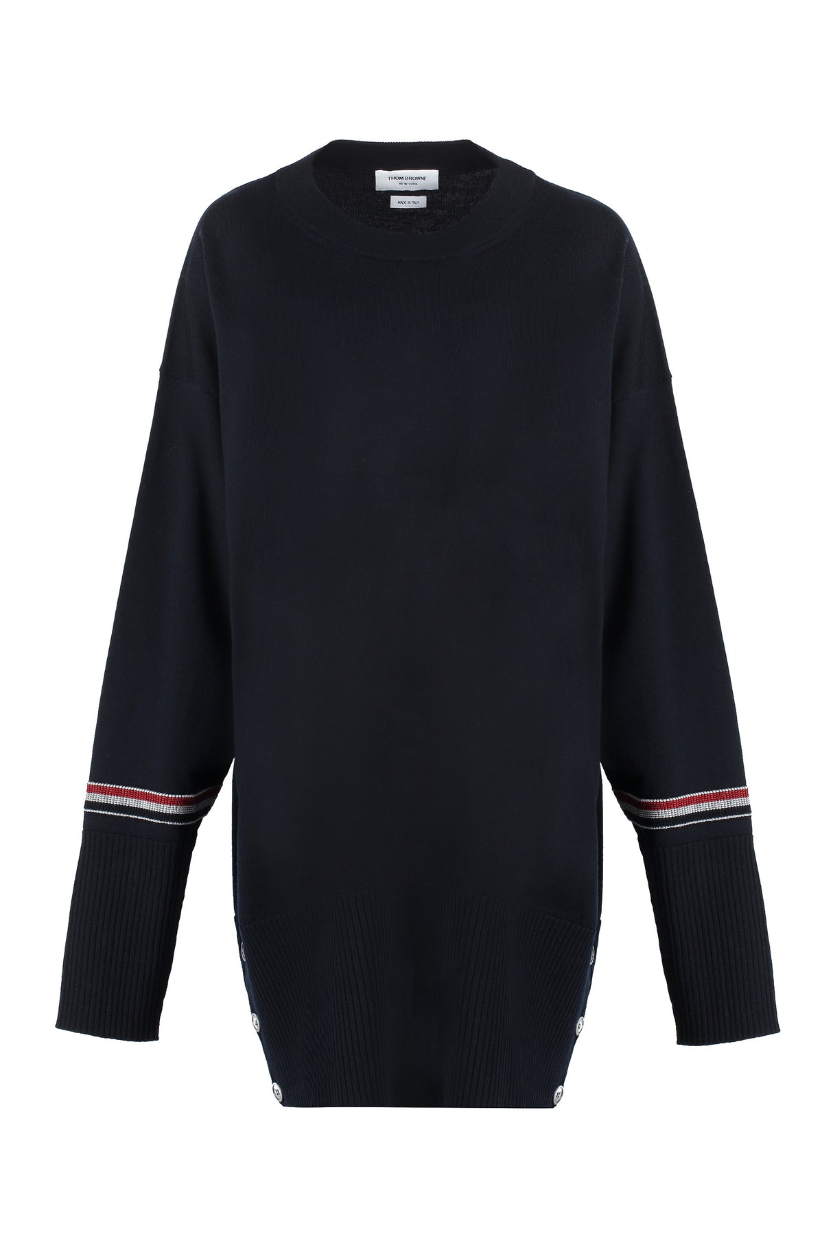 THOM BROWNE ネイビーブルーのストライプウールセーター（ウィメンズ）- FW23コレクション