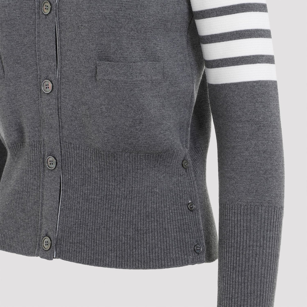 THOM BROWNE Classic Virgin Wool Cardigan