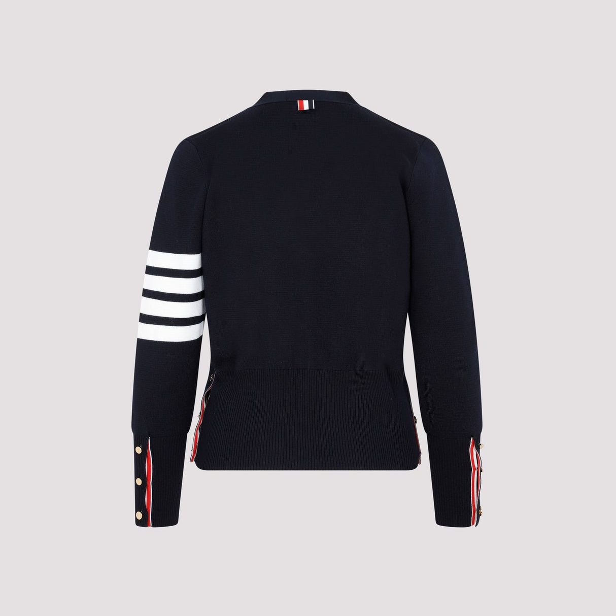 THOM BROWNE Classic Virgin Wool Cardigan