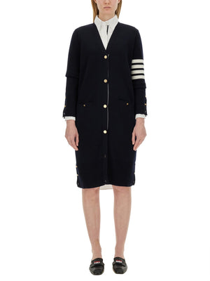 THOM BROWNE 4-Bar Long Cardigan - Size 40 IT