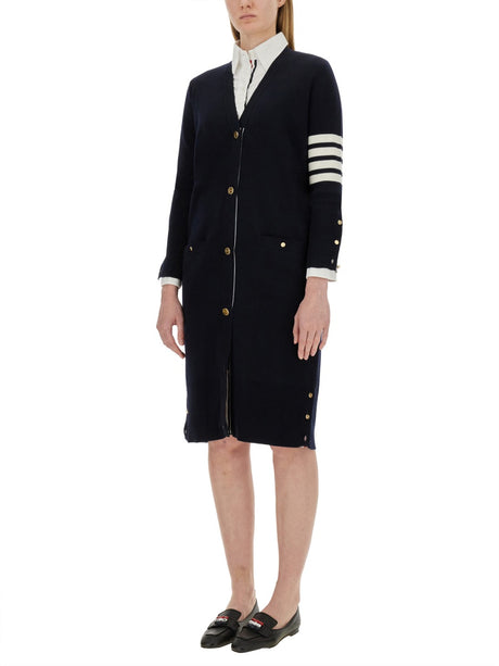 THOM BROWNE 4-Bar Long Cardigan - Size 40 IT