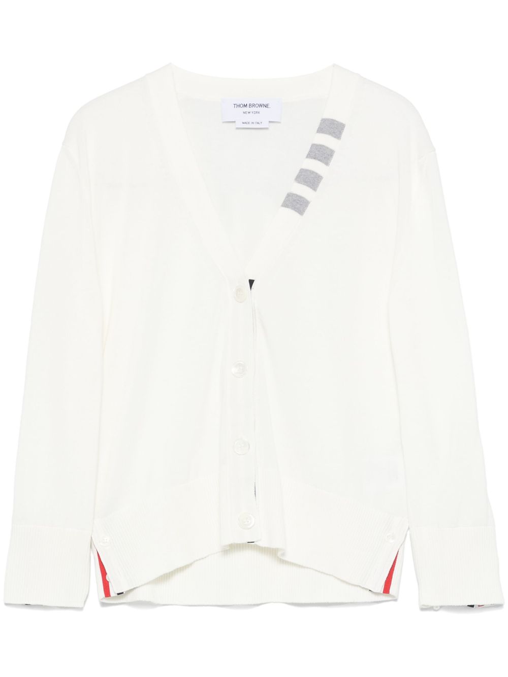 THOM BROWNE 4-Bar Cotton Cardigan for Women - SS25