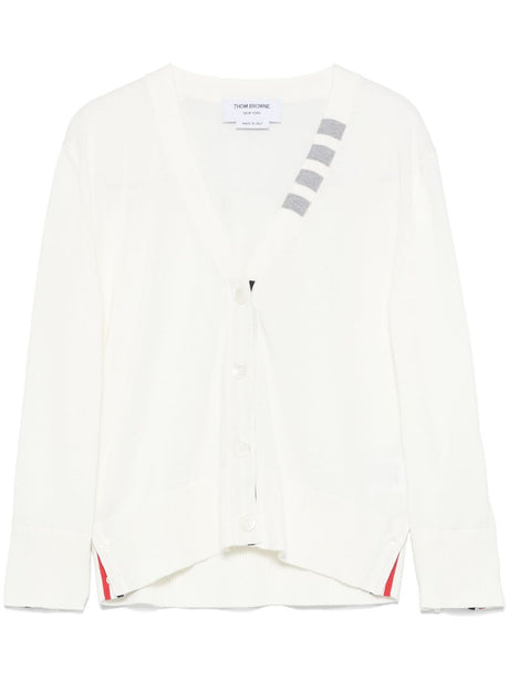 THOM BROWNE 4-Bar Cotton Cardigan for Women - SS25