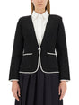 THOM BROWNE Women’s Regular Fit Collarless Jacket - Size 40 IT