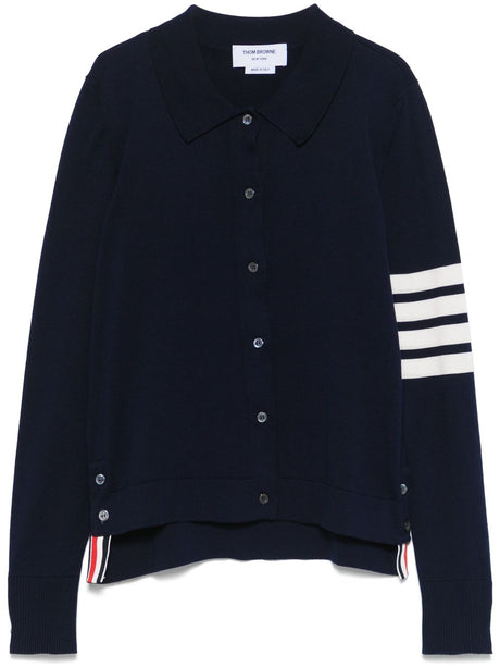 THOM BROWNE Classic Button-Up Shirt with Signature Details