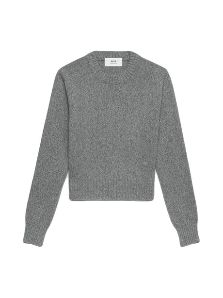 AMI PARIS Cashmere Blend Logo Sweater for Women - FW24 Collection