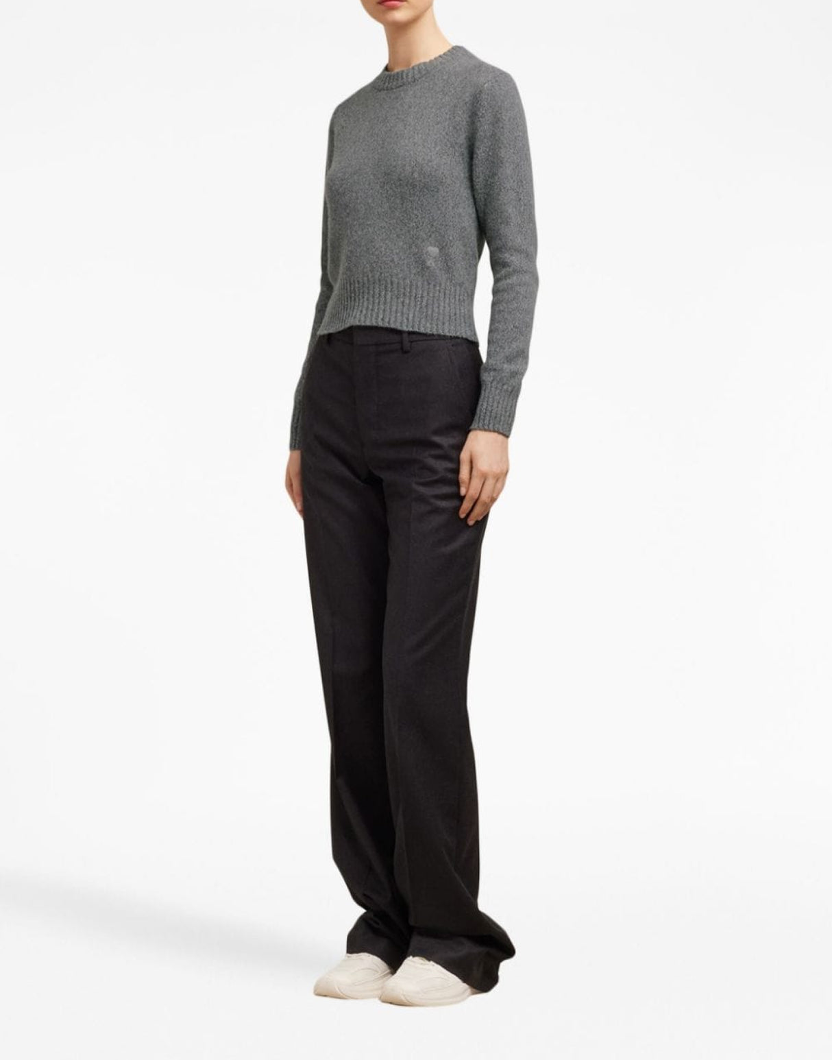 AMI PARIS Cashmere Blend Logo Sweater for Women - FW24 Collection