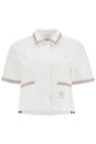 THOM BROWNE Cropped Ruffled Oxford Shirt for Women