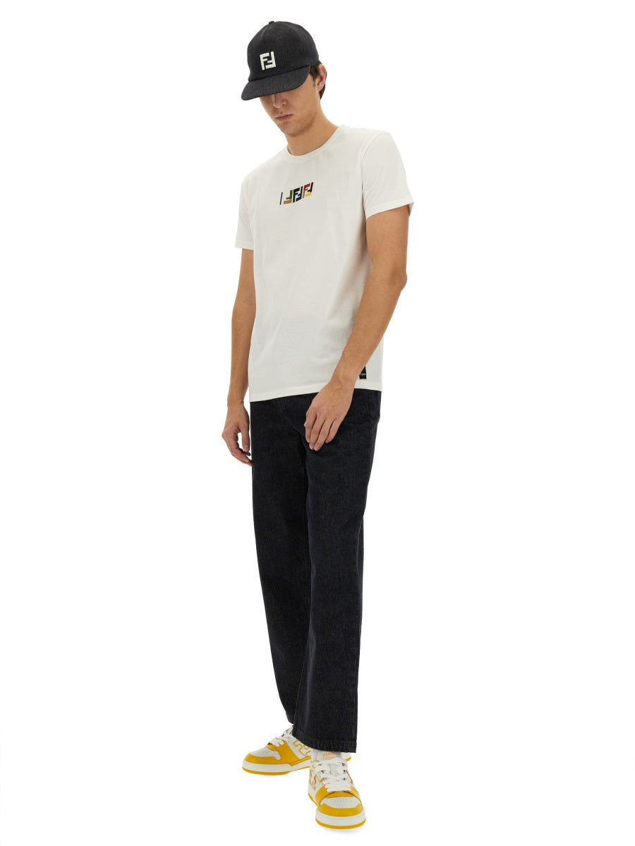 FENDI Men's Regular Fit Long Jeans