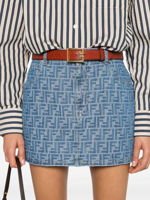 FENDI Stylish Mini Skirt with Iconic Motif for Women