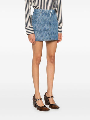 FENDI Stylish Mini Skirt with Iconic Motif for Women