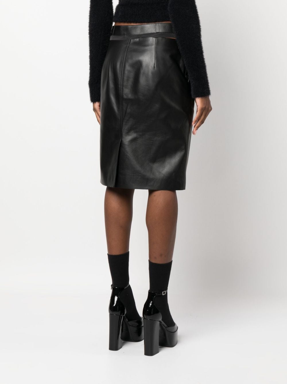 FENDI Stylish Leather Mini Skirt for Women - FW23 Collection