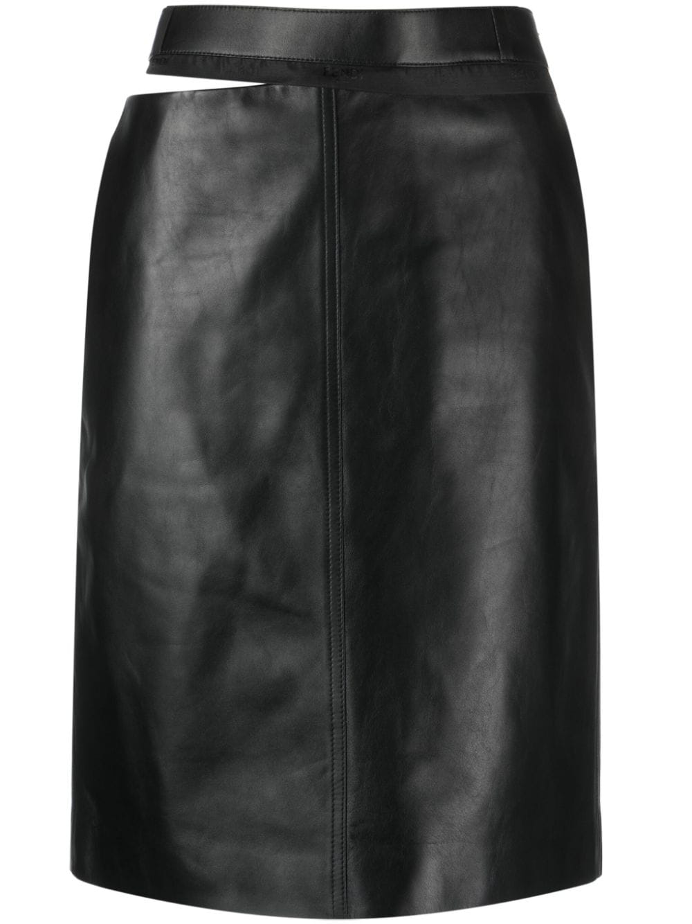 FENDI Stylish Leather Mini Skirt for Women - FW23 Collection