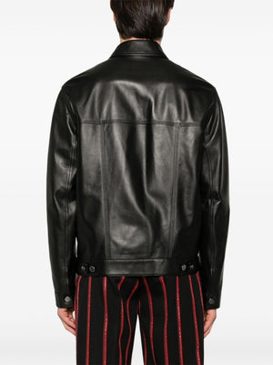 FENDI Embossed FF Patch Nappa Leather Blouson Jacket - SS25