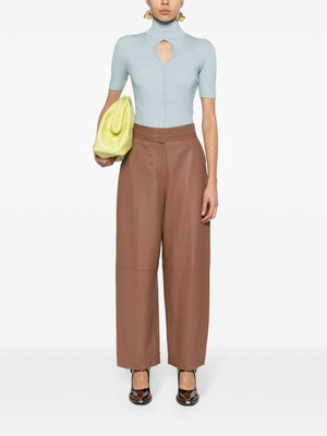 FENDI Leather Trousers for Women - SS24 Collection