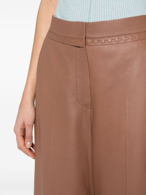 FENDI Leather Trousers for Women - SS24 Collection