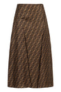 FENDI Flared Silk Twill Mini Skirt