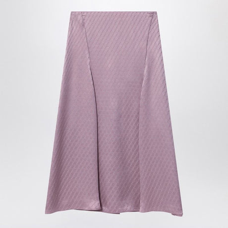 FENDI Silk Jacquard Skirt with High Waist and Flared Silhouette