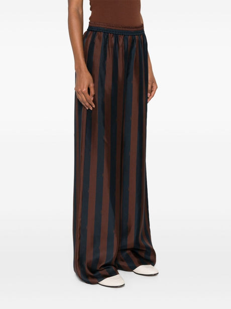 FENDI Silk Striped Trousers for Women - SS24 Collection