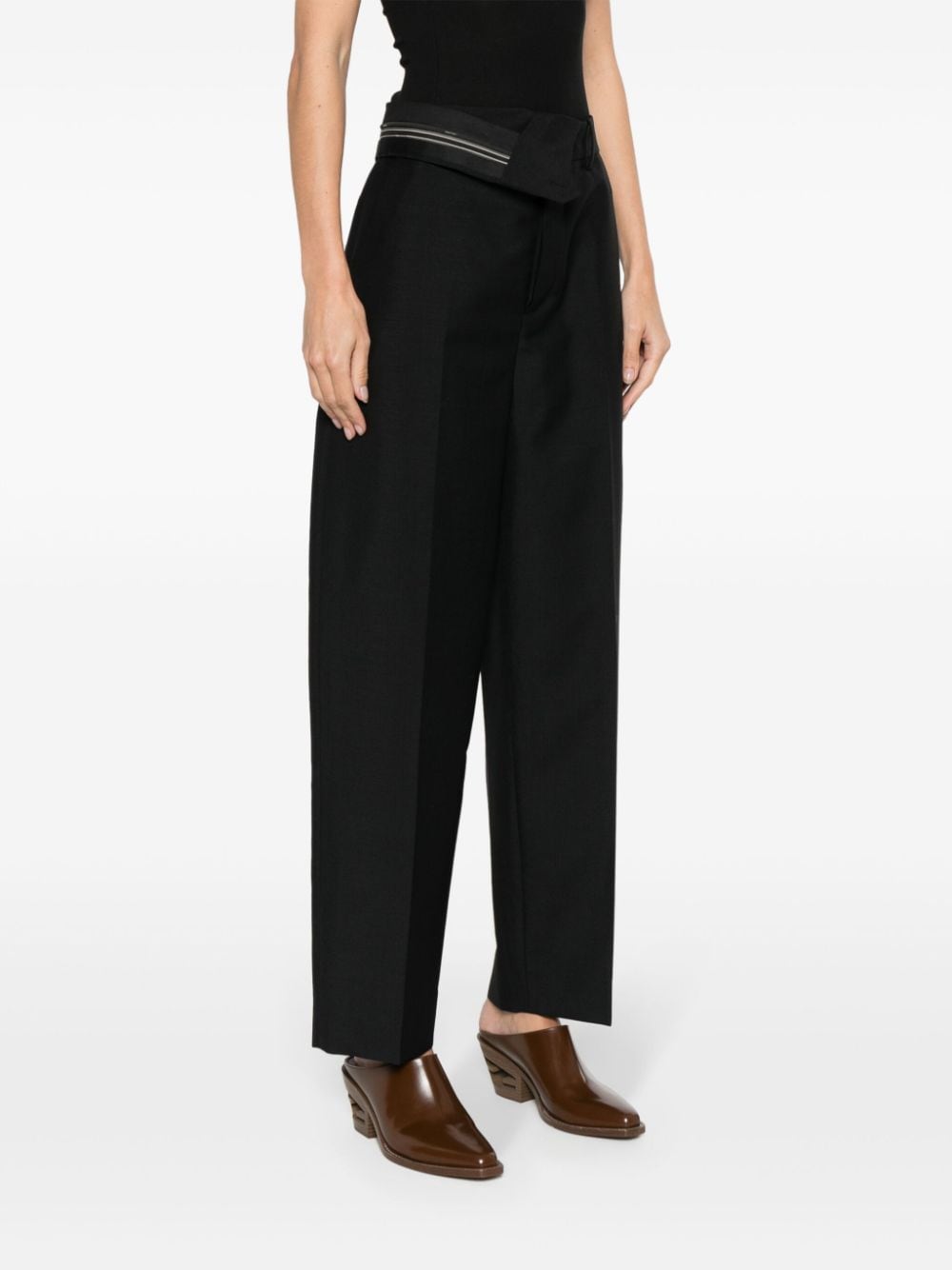 FENDI Asymmetrical Waist Carrot Fit Pants - Size 40