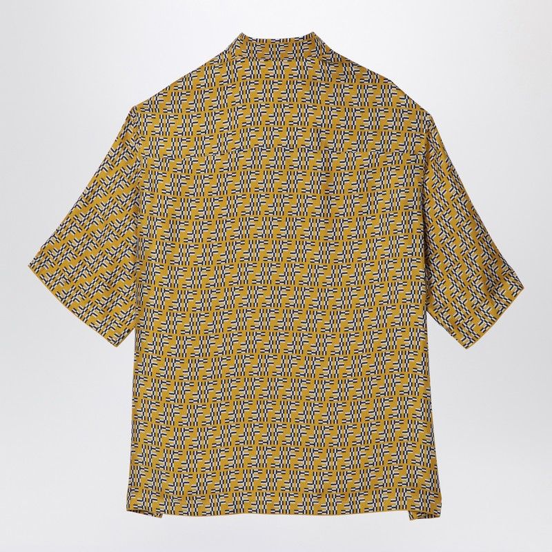 FENDI Silk Labyrinth Short Sleeve Shirt