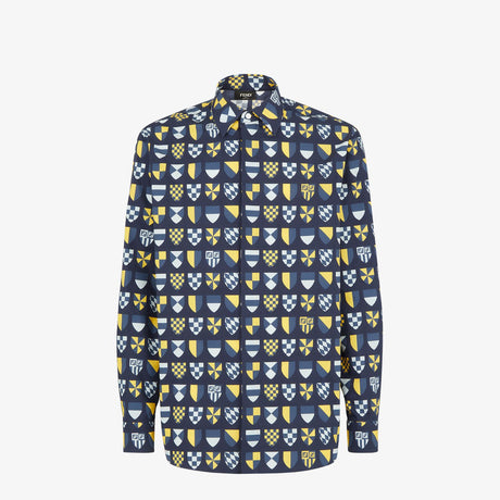 FENDI Classic Button-Up Short Sleeve Shirt