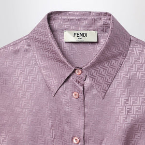 FENDI Silk FF Patterned Jacquard Shirt - Women's