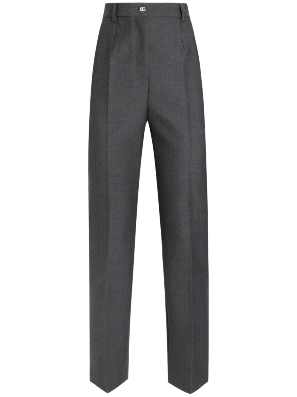 DOLCE & GABBANA Pressed Crease Straight Leg Trousers