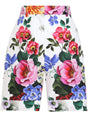 DOLCE & GABBANA Flower Print High-Waisted Cotton Bermudas