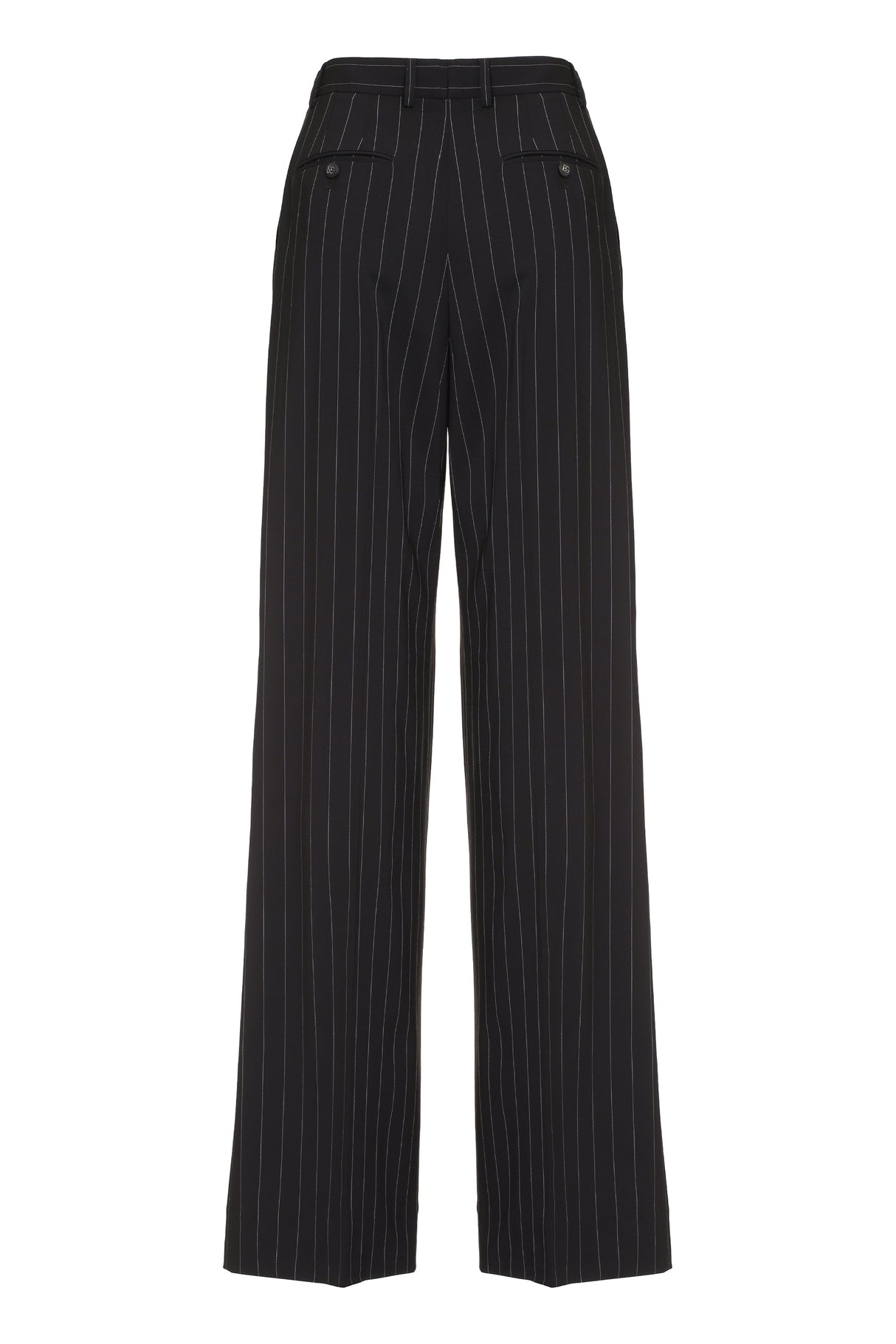 DOLCE & GABBANA Pinstriped Wool Trousers for Women