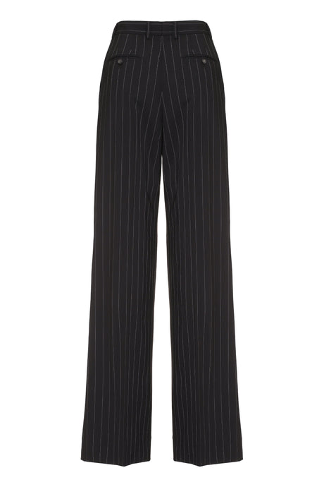 DOLCE & GABBANA Pinstriped Wool Trousers for Women