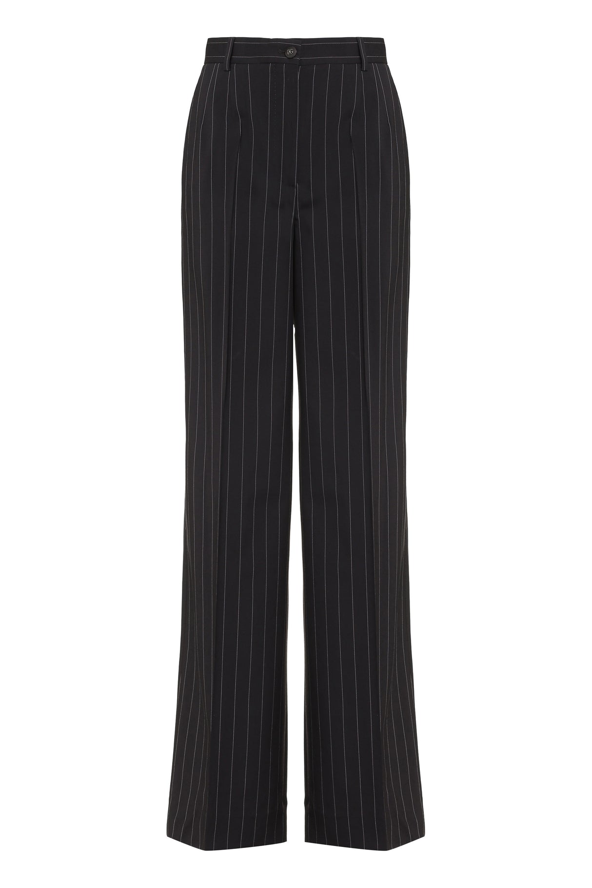 DOLCE & GABBANA Pinstriped Wool Trousers for Women