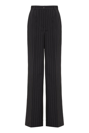 DOLCE & GABBANA Pinstriped Wool Trousers for Women