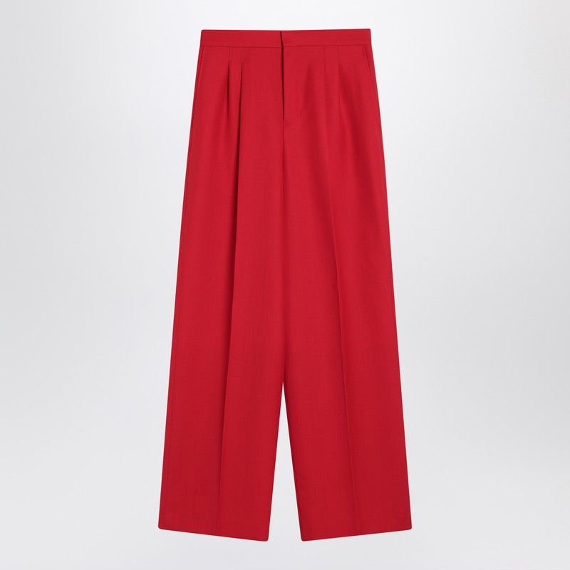 AMI PARIS Wide-Leg Wool Trousers for Women