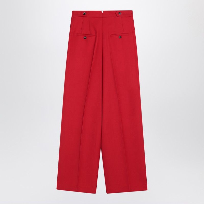 AMI PARIS Wide-Leg Wool Trousers for Women