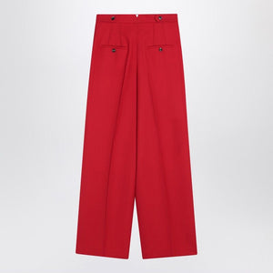 AMI PARIS Wide-Leg Wool Trousers for Women