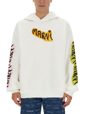 MARNI Regular Fit Cotton Knit Sweatshirt - Size 48 IT