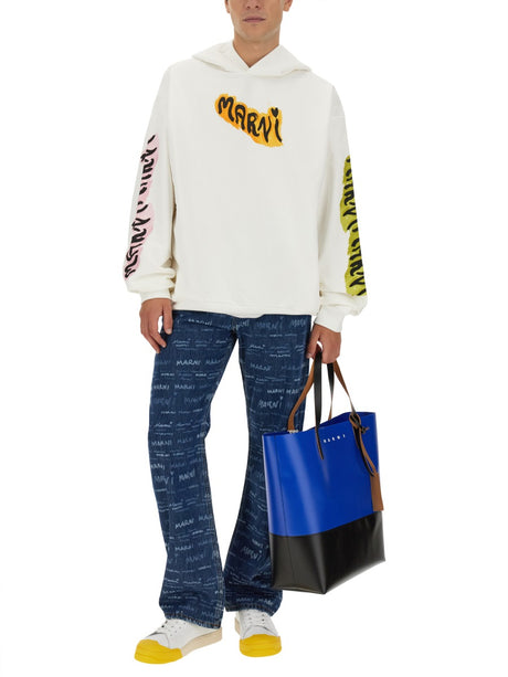 MARNI Regular Fit Cotton Knit Sweatshirt - Size 48 IT