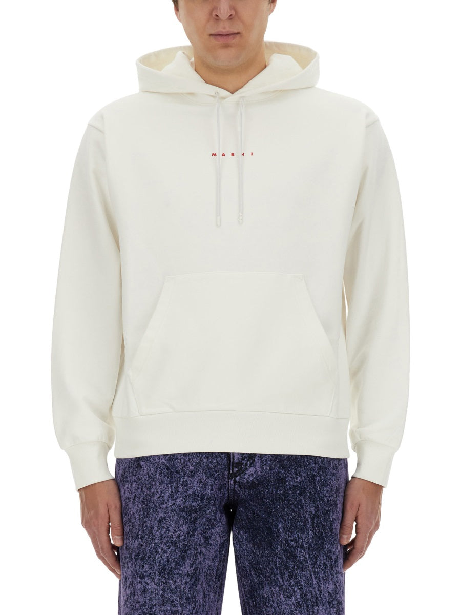 MARNI Logo Regular Fit Cotton Sweatshirt (Size 50 IT)