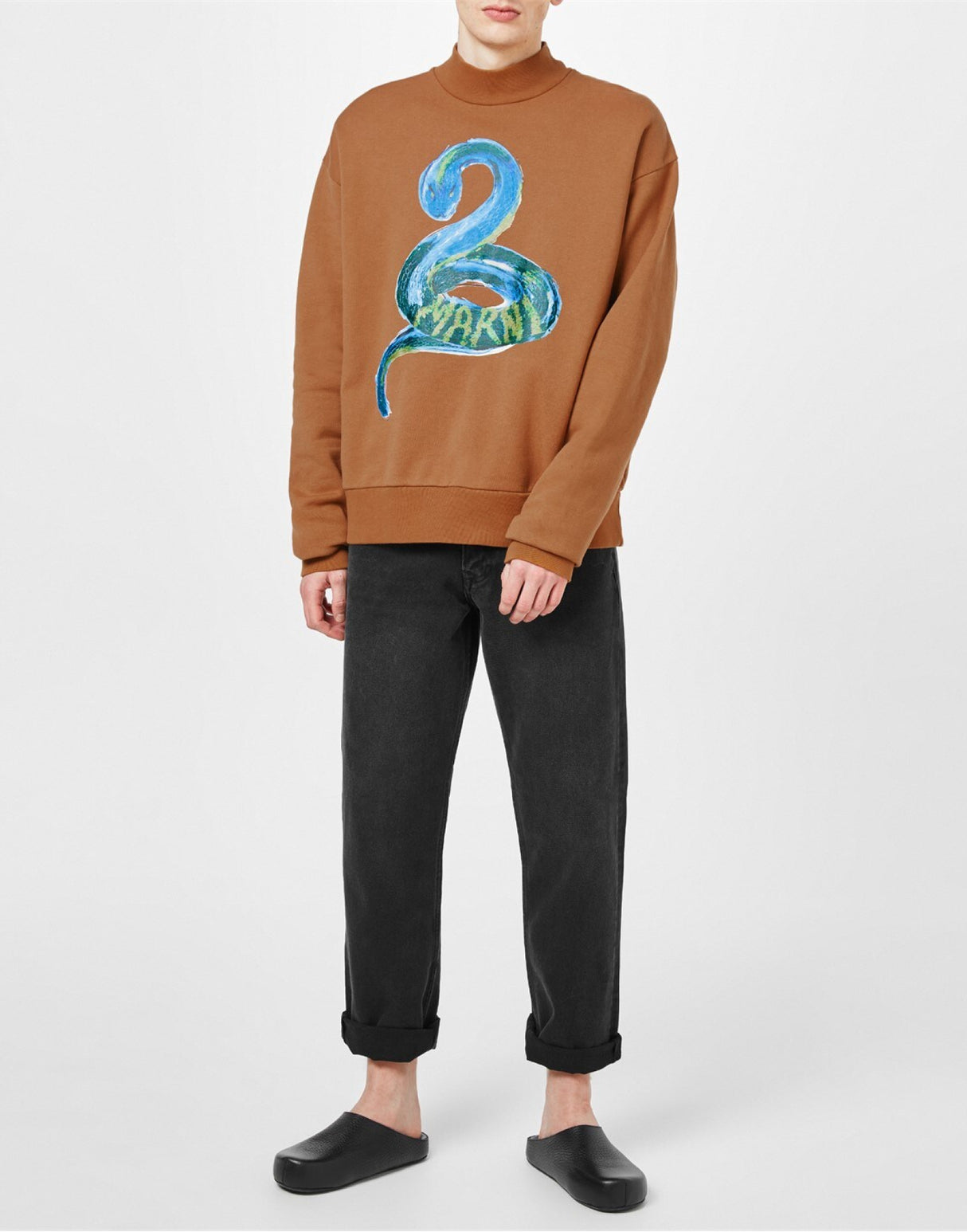 MARNI Brushed Organic Logo Sweatshirt - Crewneck