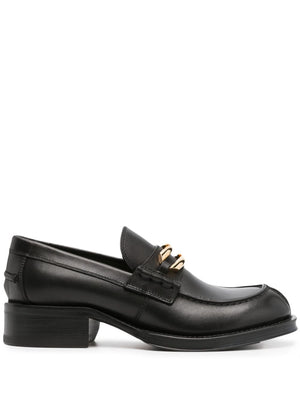 LANVIN Women's Elegant Buckle Leather Loafers