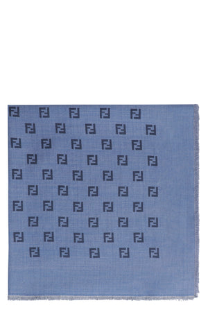 FENDI Wool and Silk Blend Scarf - 135x135 cm