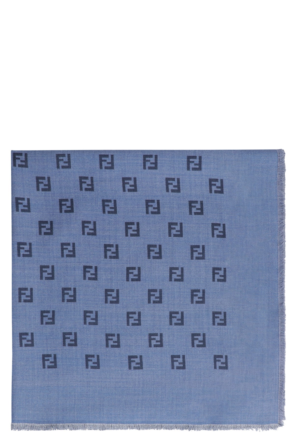 FENDI Wool and Silk Blend Scarf - 135x135 cm