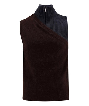 FENDI Knit Vest with Stand-Up Collar for Men