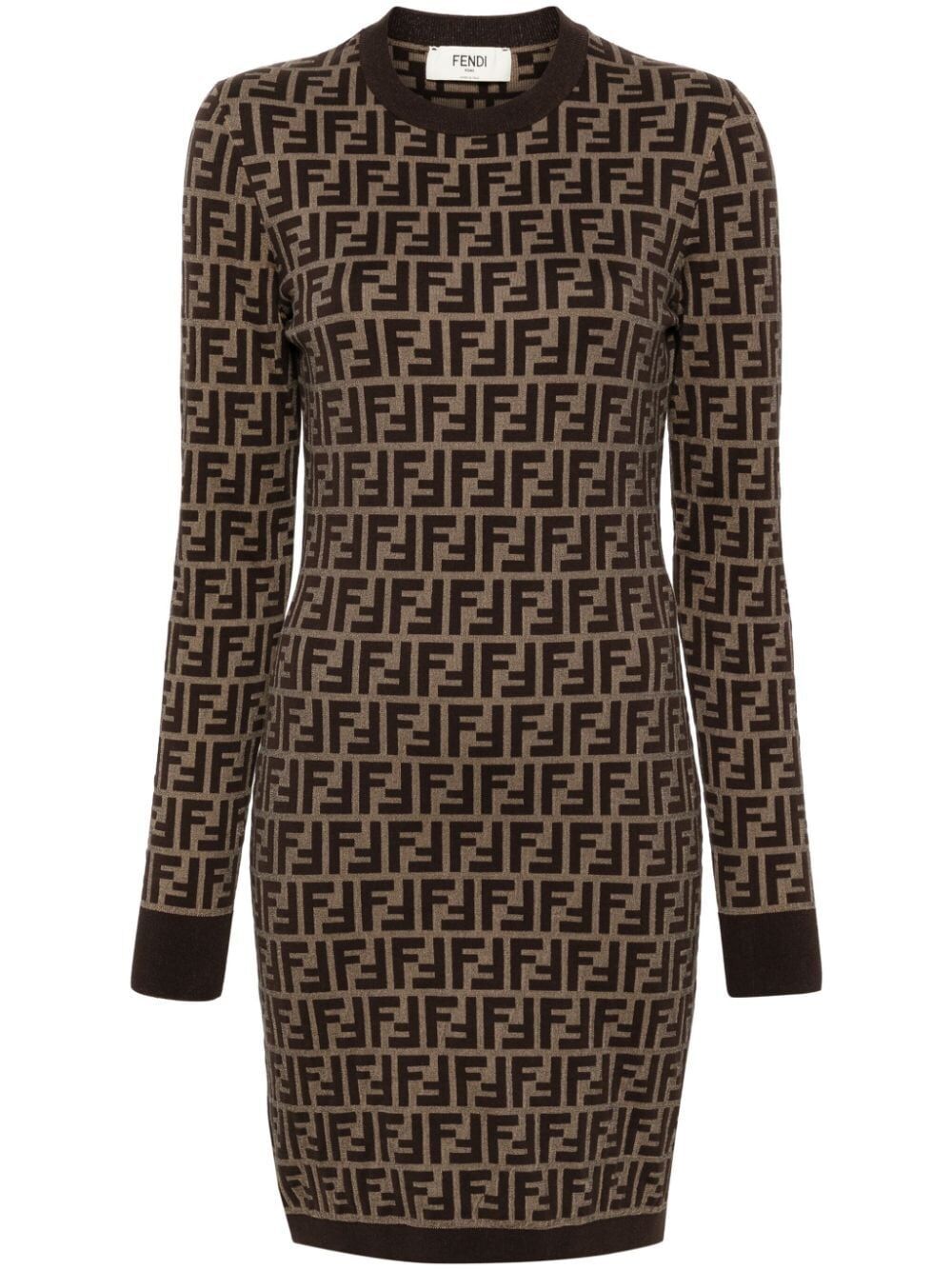 FENDI Chic Long Sleeved Mini Dress